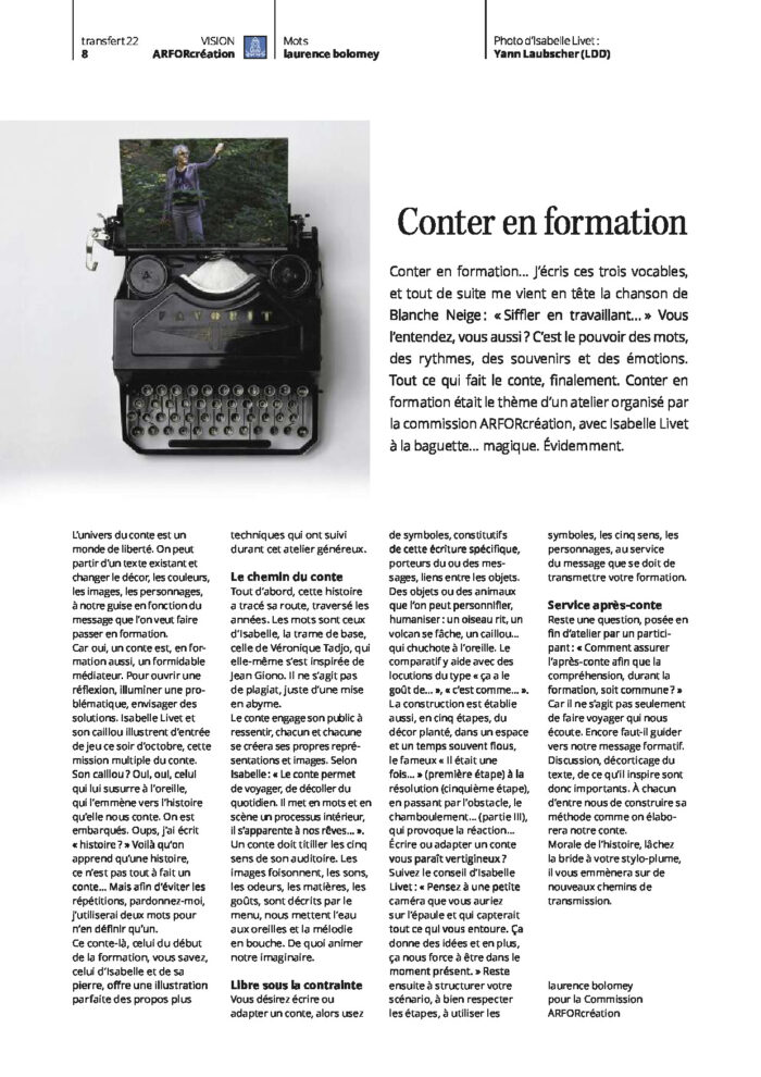 conter en formation : pour quoi et pour qui ?